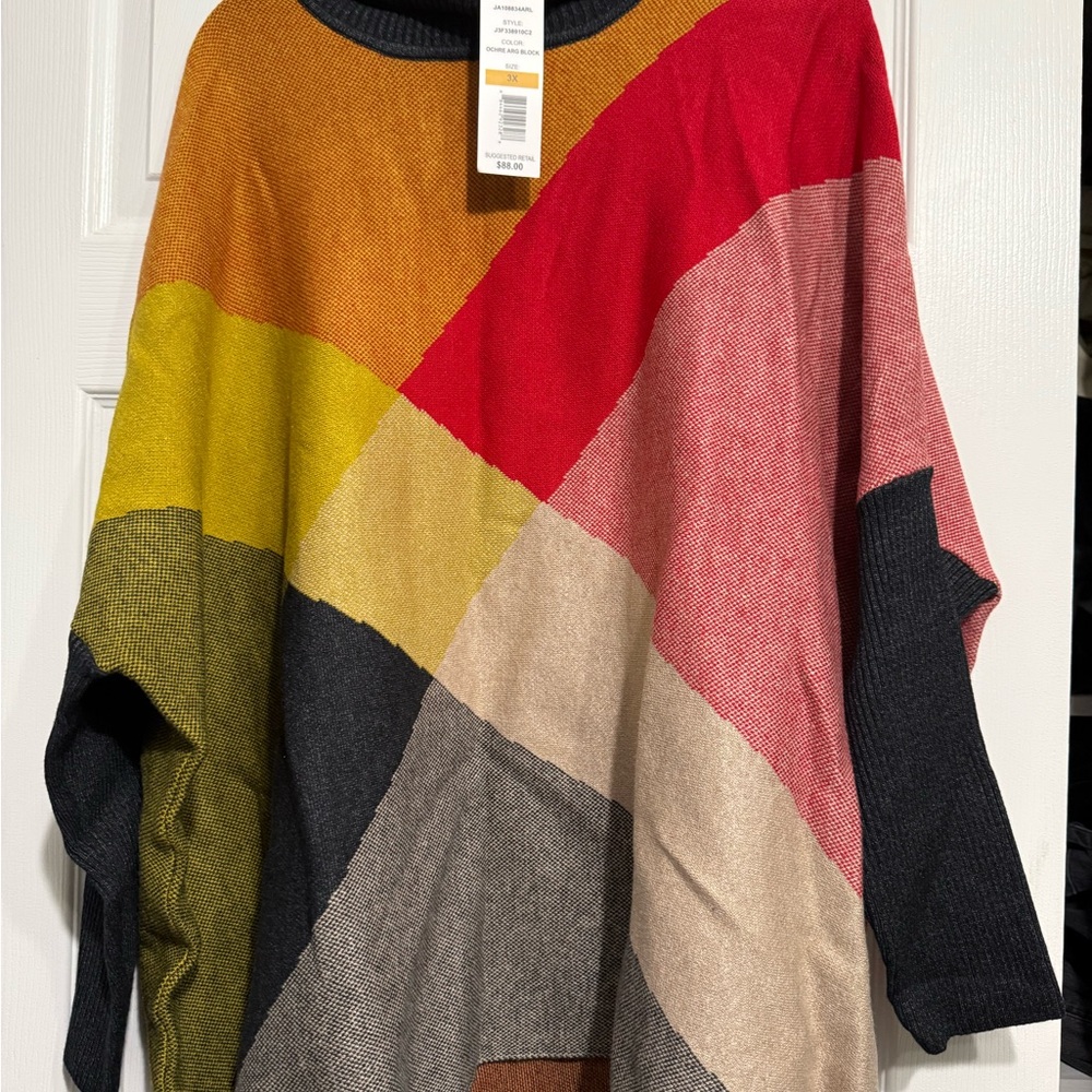 Plus Size Poncho Sweater